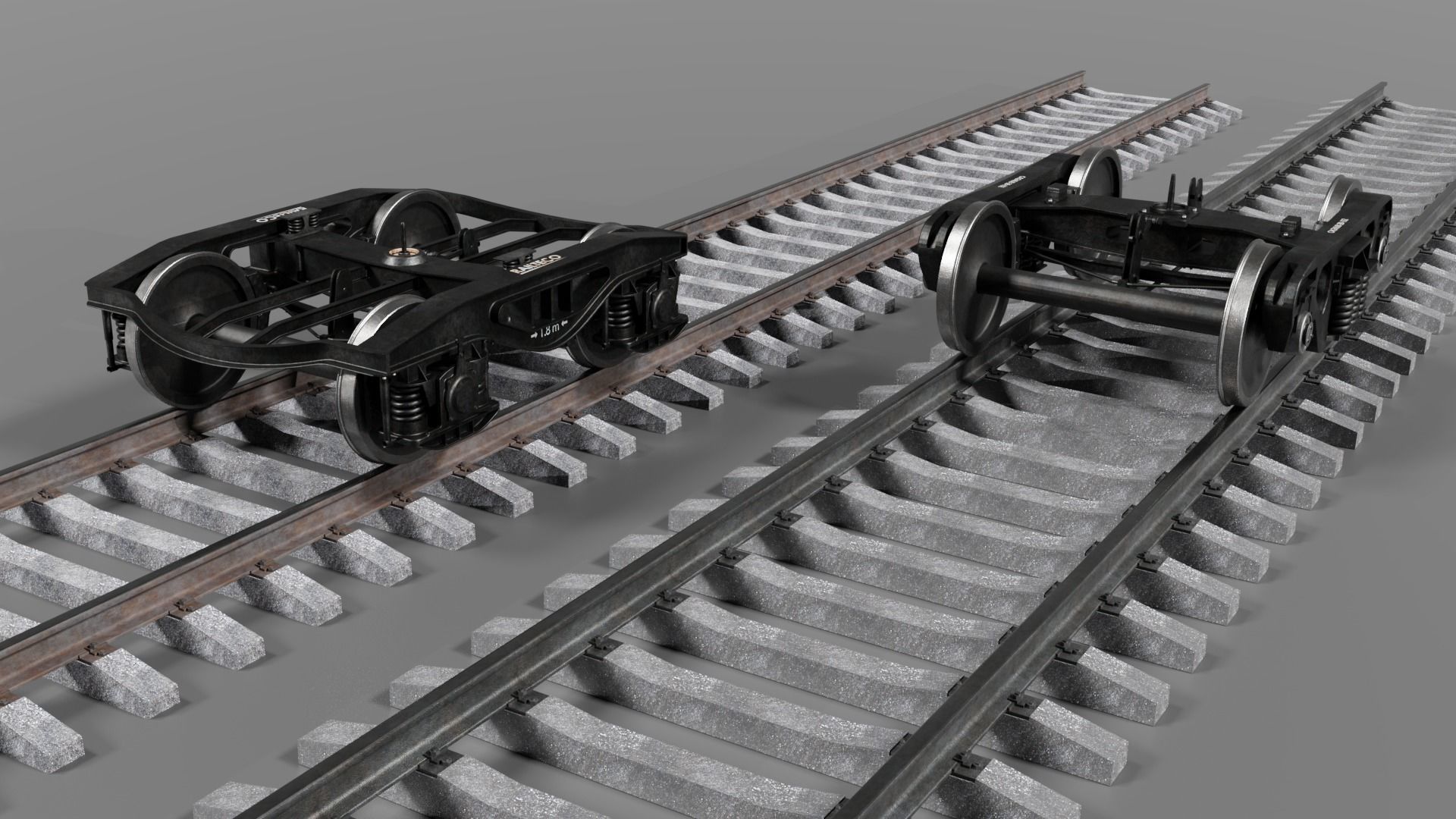 Railway bogies 3D Model Collection_4