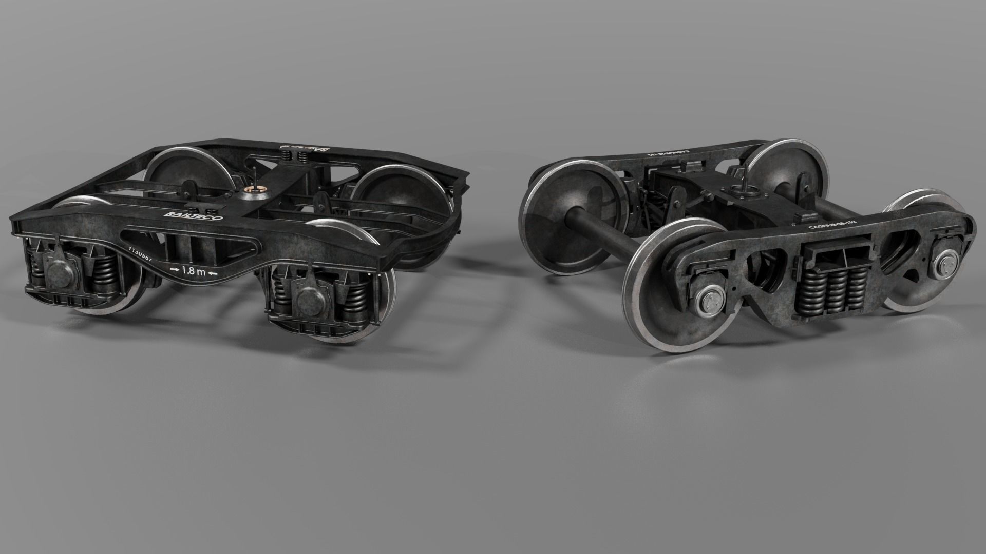 Railway bogies 3D Model Collection_5