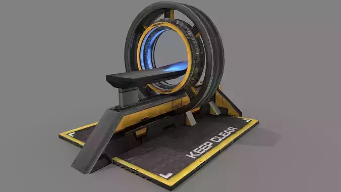 Sci Fi Body Scanner Low-poly 3D model