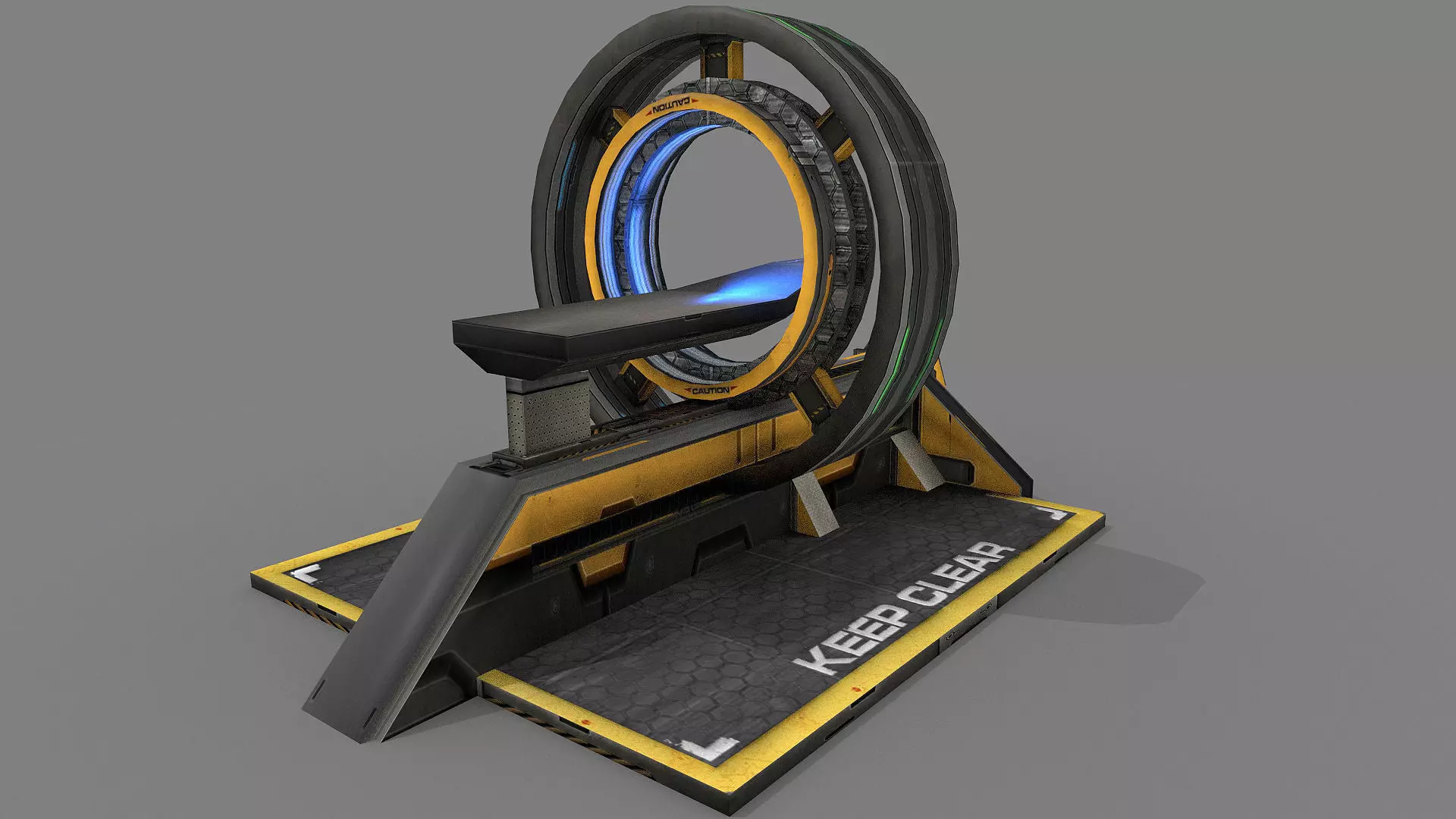 Sci Fi Body Scanner Low-poly 3D model_0