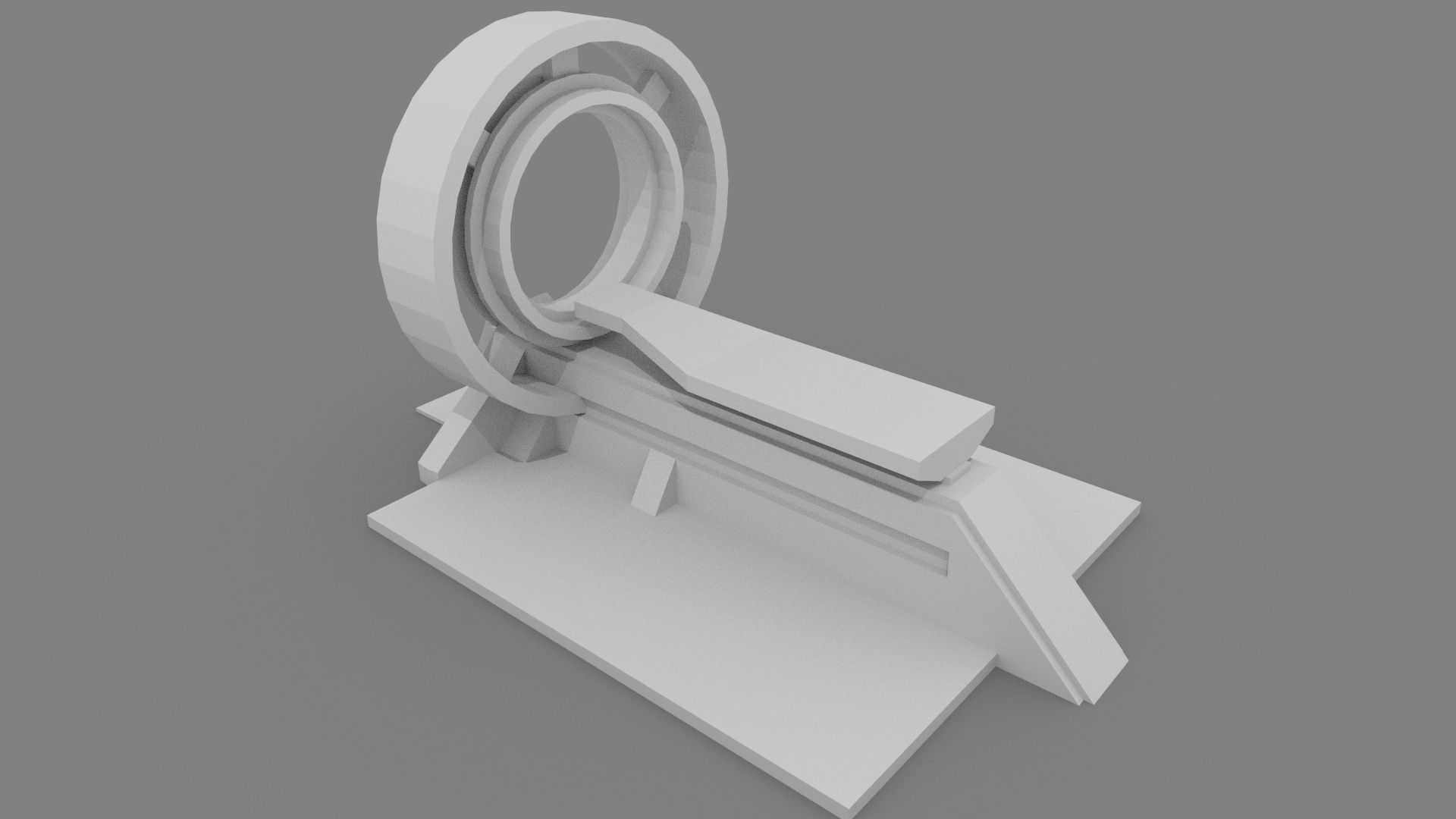 Sci Fi Body Scanner Low-poly 3D model_4