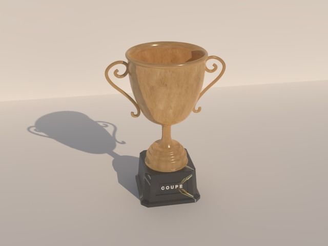 Coupe gold trophy 3D print model_1