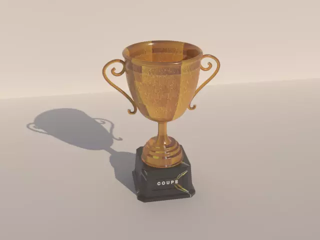 Coupe gold trophy 3D print model_0