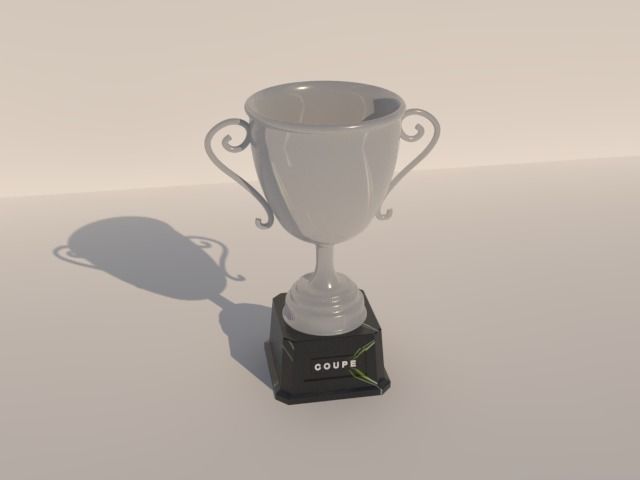 Coupe gold trophy 3D print model_2