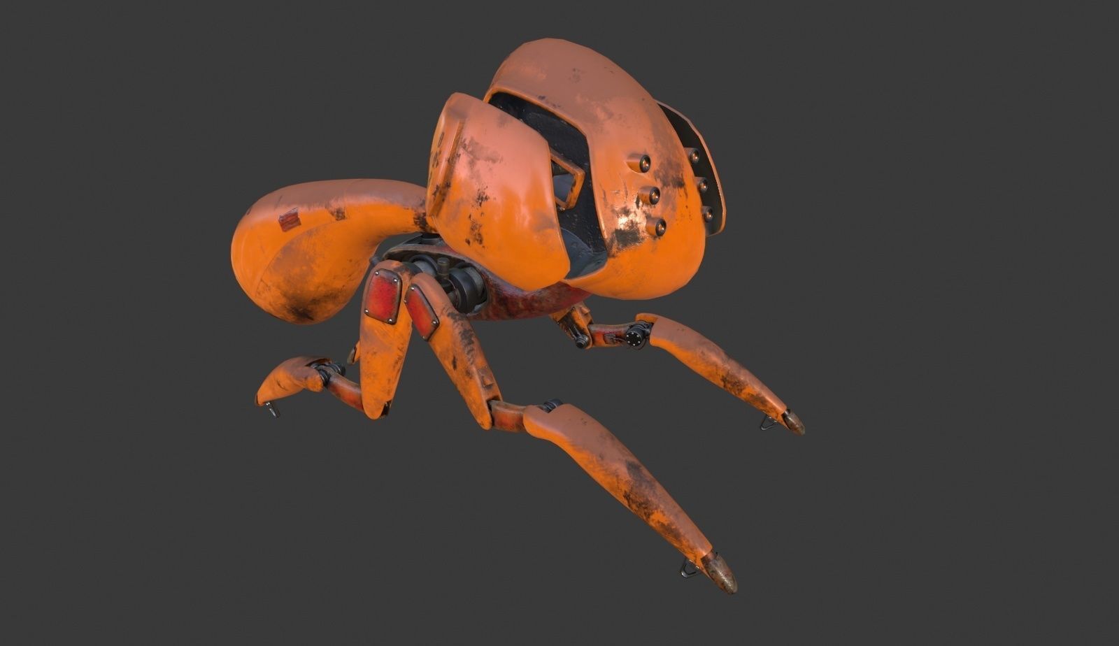 Ant-Droid Robot Low-poly 3D model_1