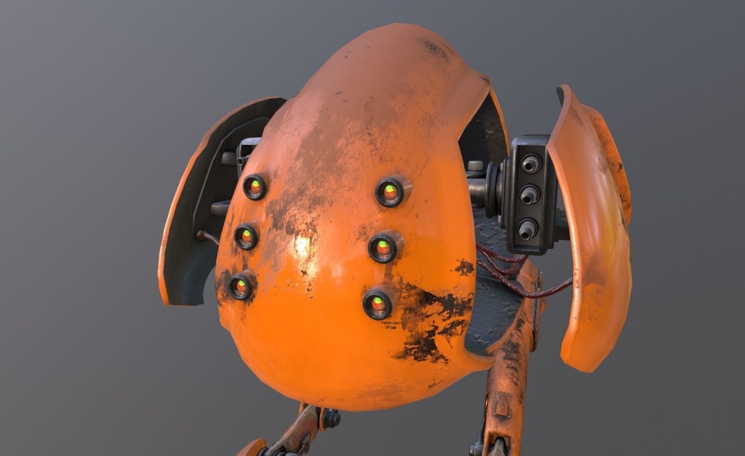 Ant-Droid Robot Low-poly 3D model_6