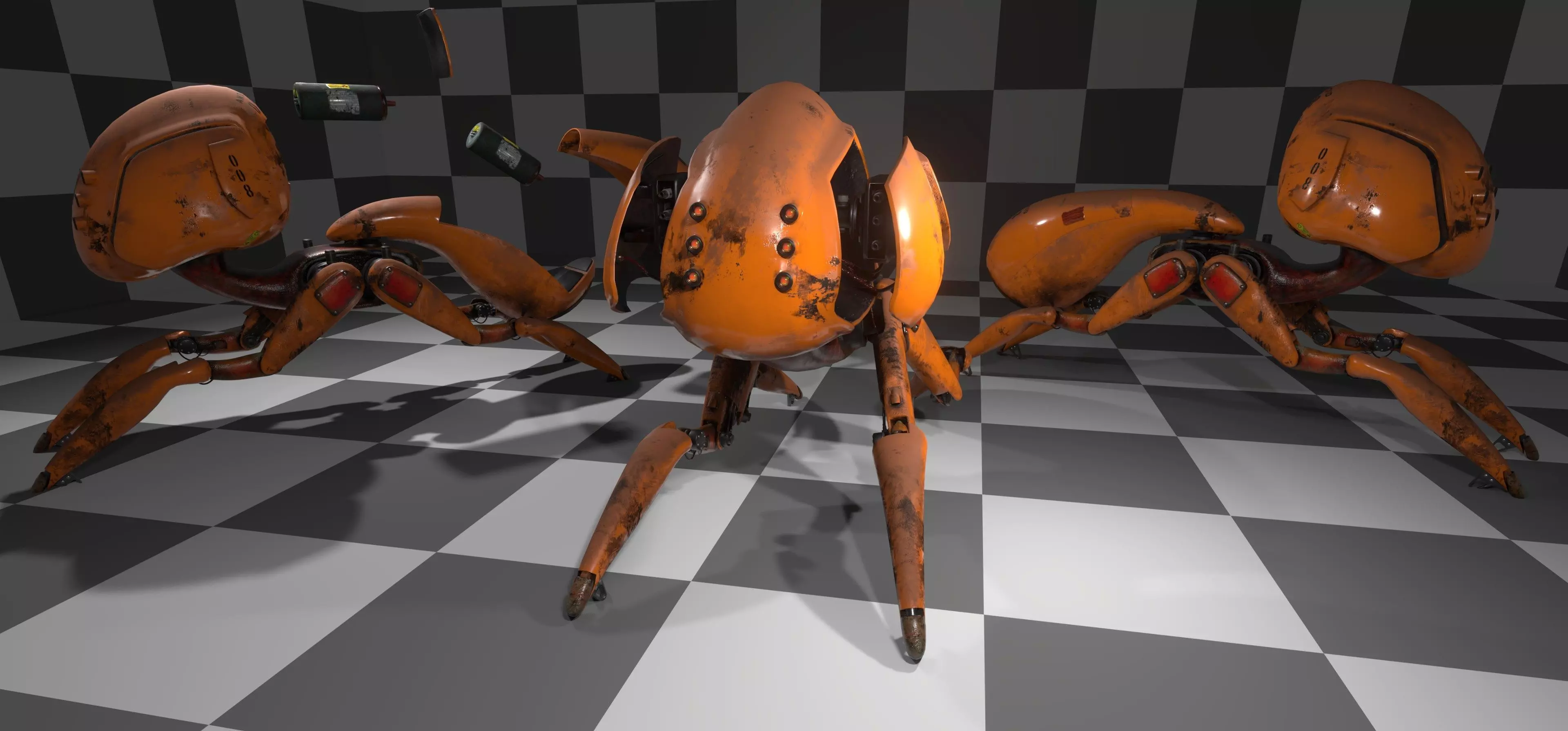 Ant-Droid Robot Low-poly 3D model_0