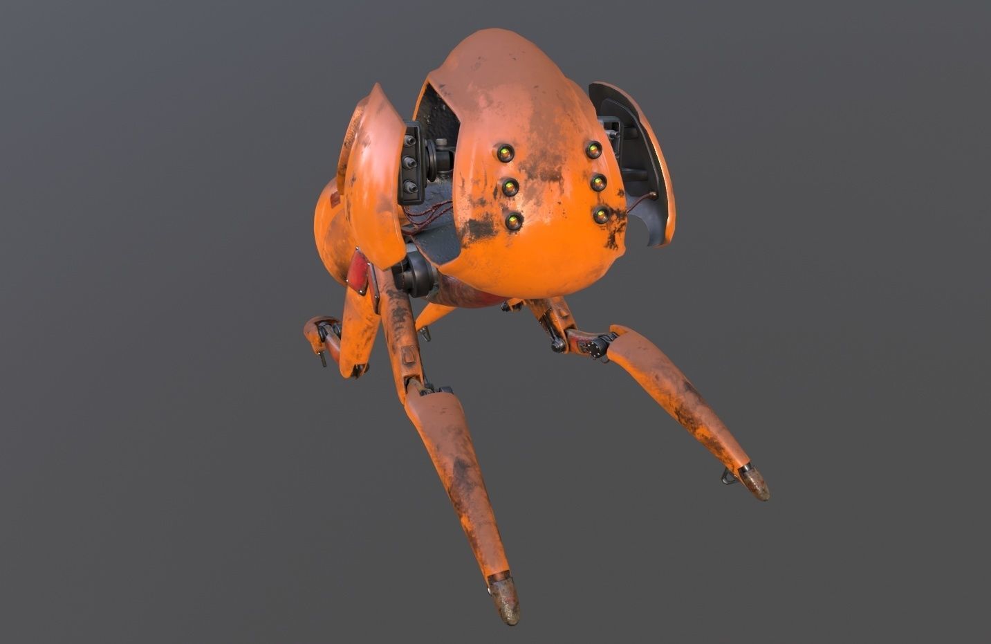 Ant-Droid Robot Low-poly 3D model_2