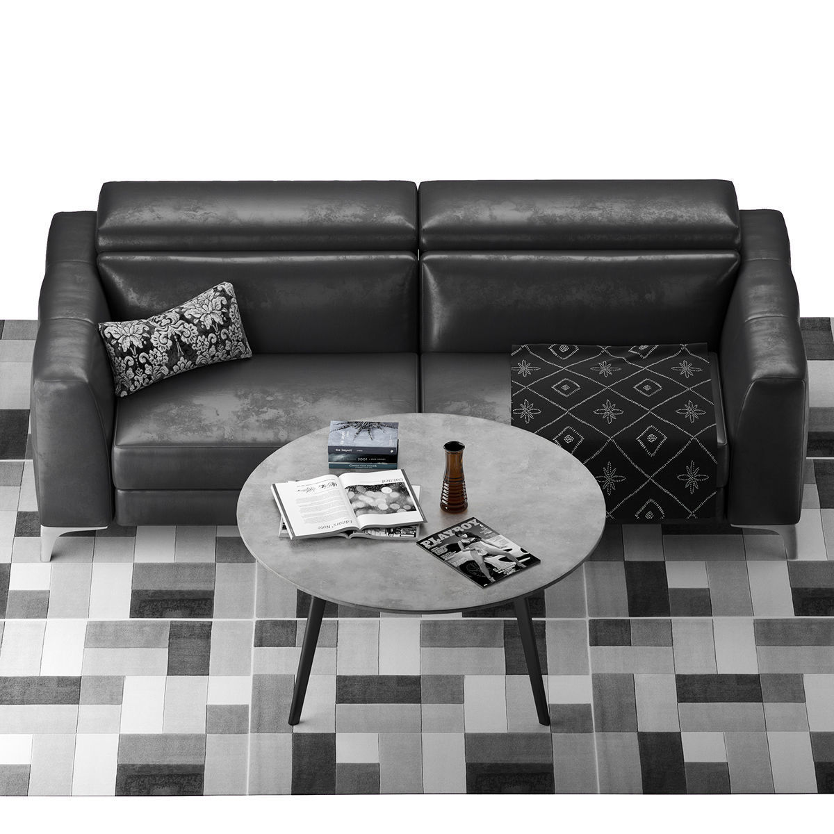 Natuzzi Algo sofa  3D model_5