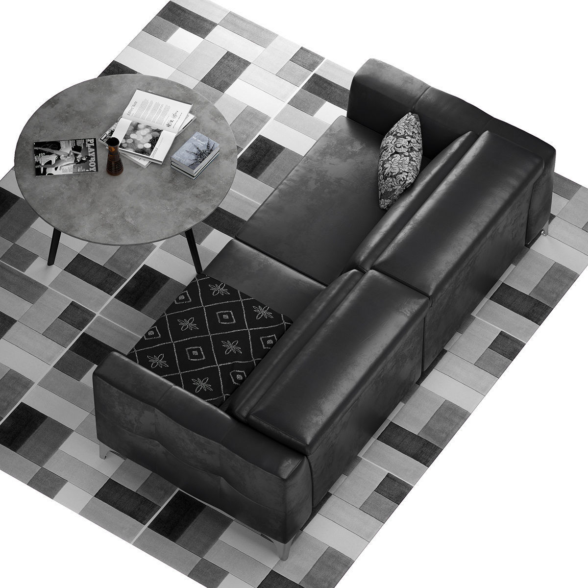Natuzzi Algo sofa  3D model_4