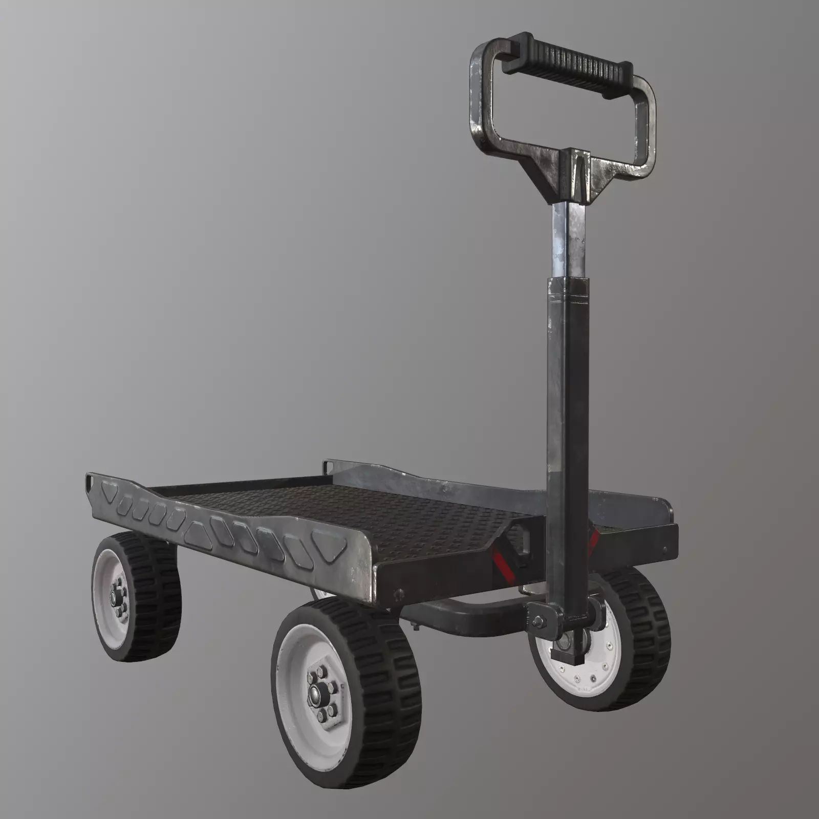 Industrial cart Low-poly 3D model_0