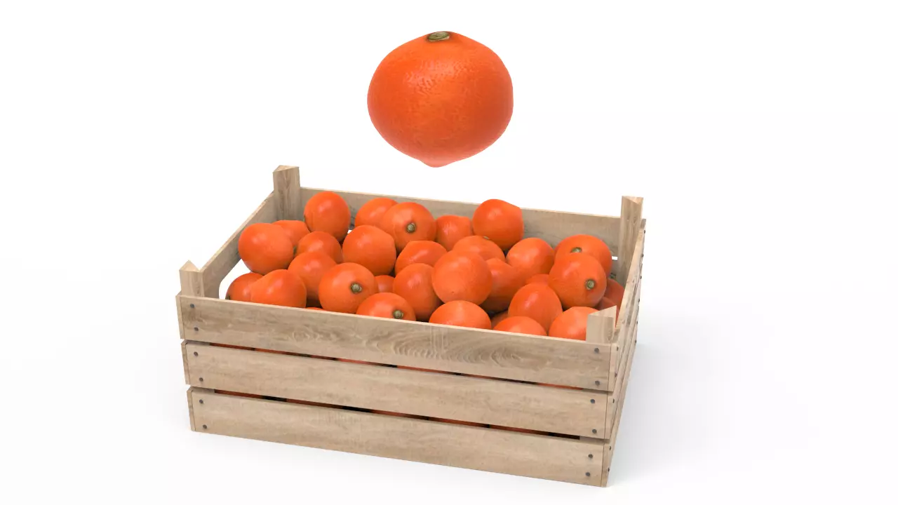 Tangerine Box 3D model_0