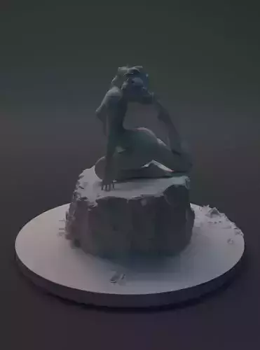 Flexible Nude Woman 3D print model