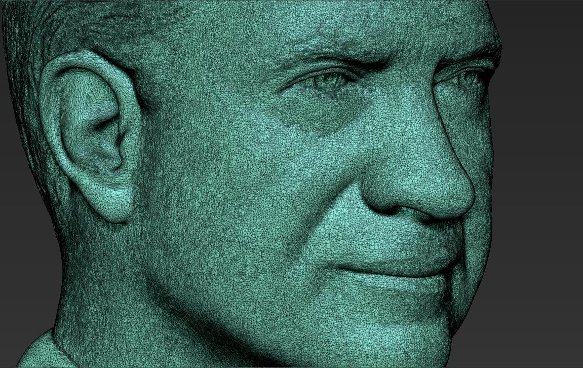 Richard Nixon bust ready for full color 3D printing 3D print model_51