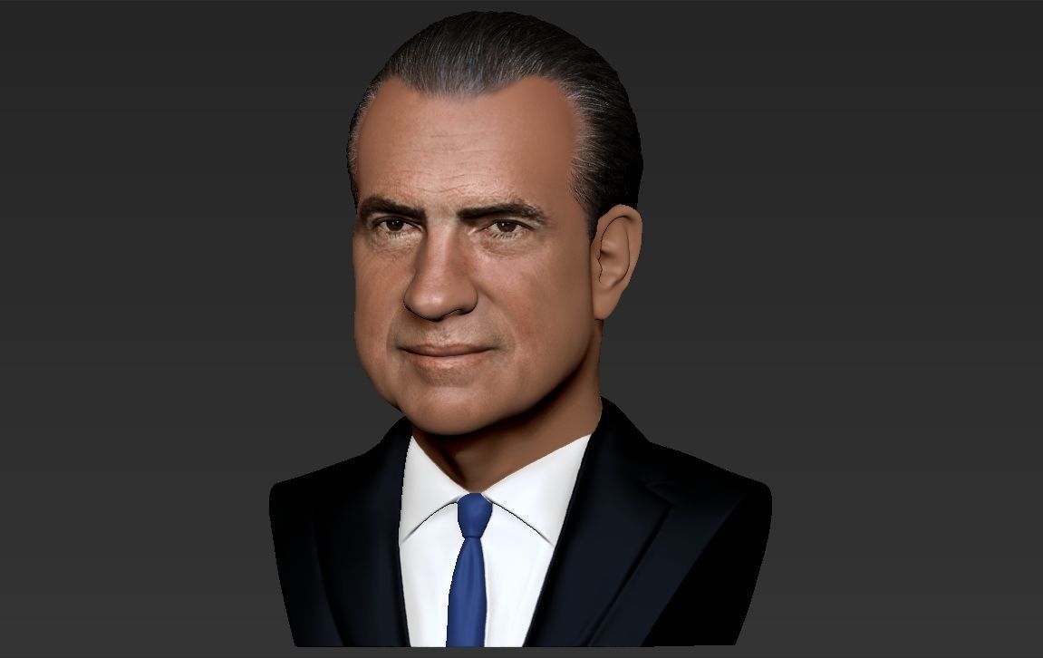 Richard Nixon bust ready for full color 3D printing 3D print model_18