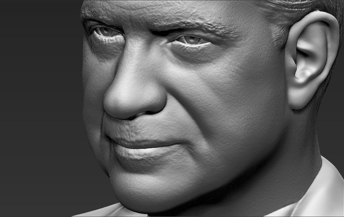 Richard Nixon bust ready for full color 3D printing 3D print model_44