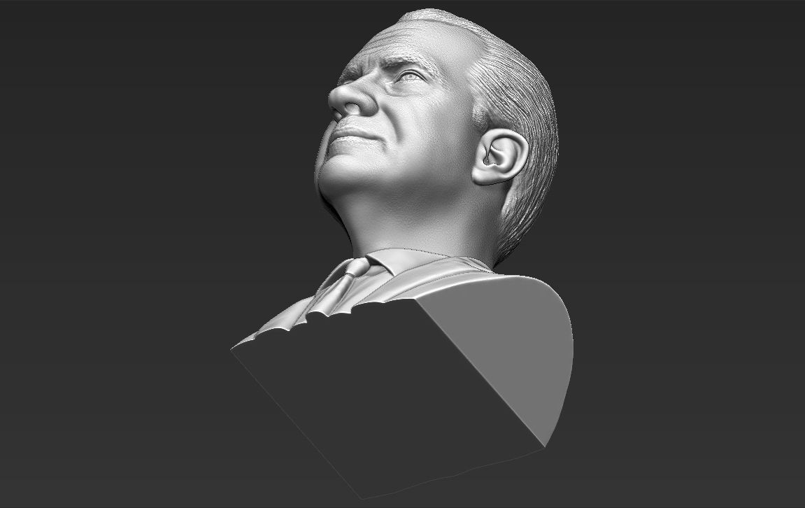 Richard Nixon bust ready for full color 3D printing 3D print model_41