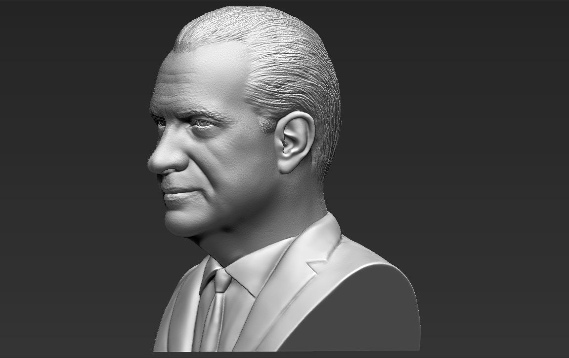 Richard Nixon bust ready for full color 3D printing 3D print model_28