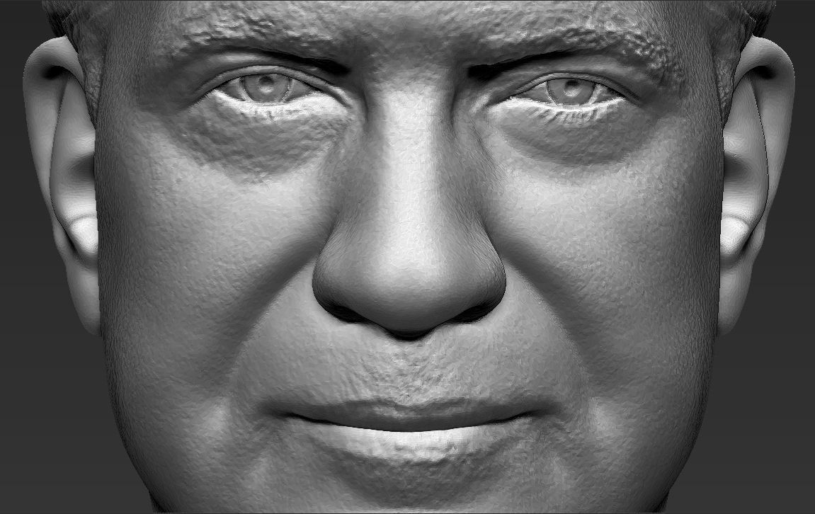 Richard Nixon bust ready for full color 3D printing 3D print model_43