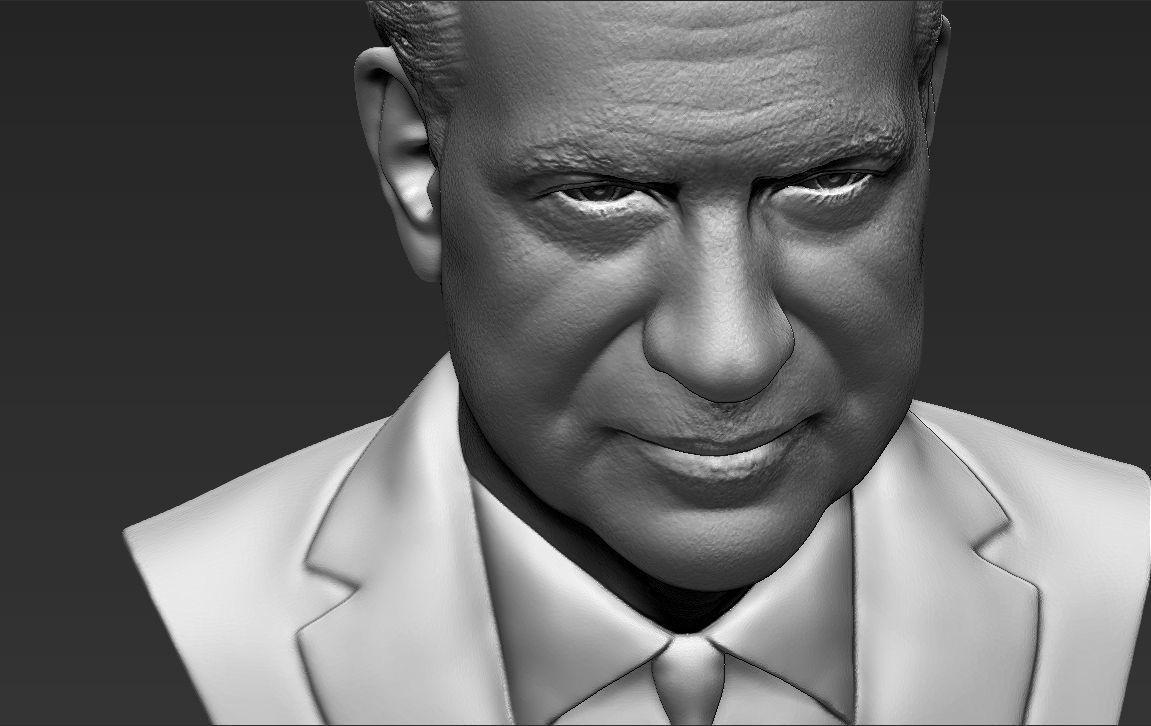 Richard Nixon bust ready for full color 3D printing 3D print model_46