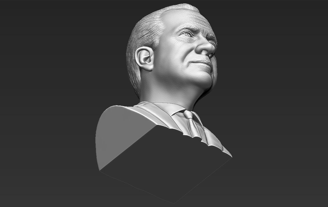 Richard Nixon bust ready for full color 3D printing 3D print model_39