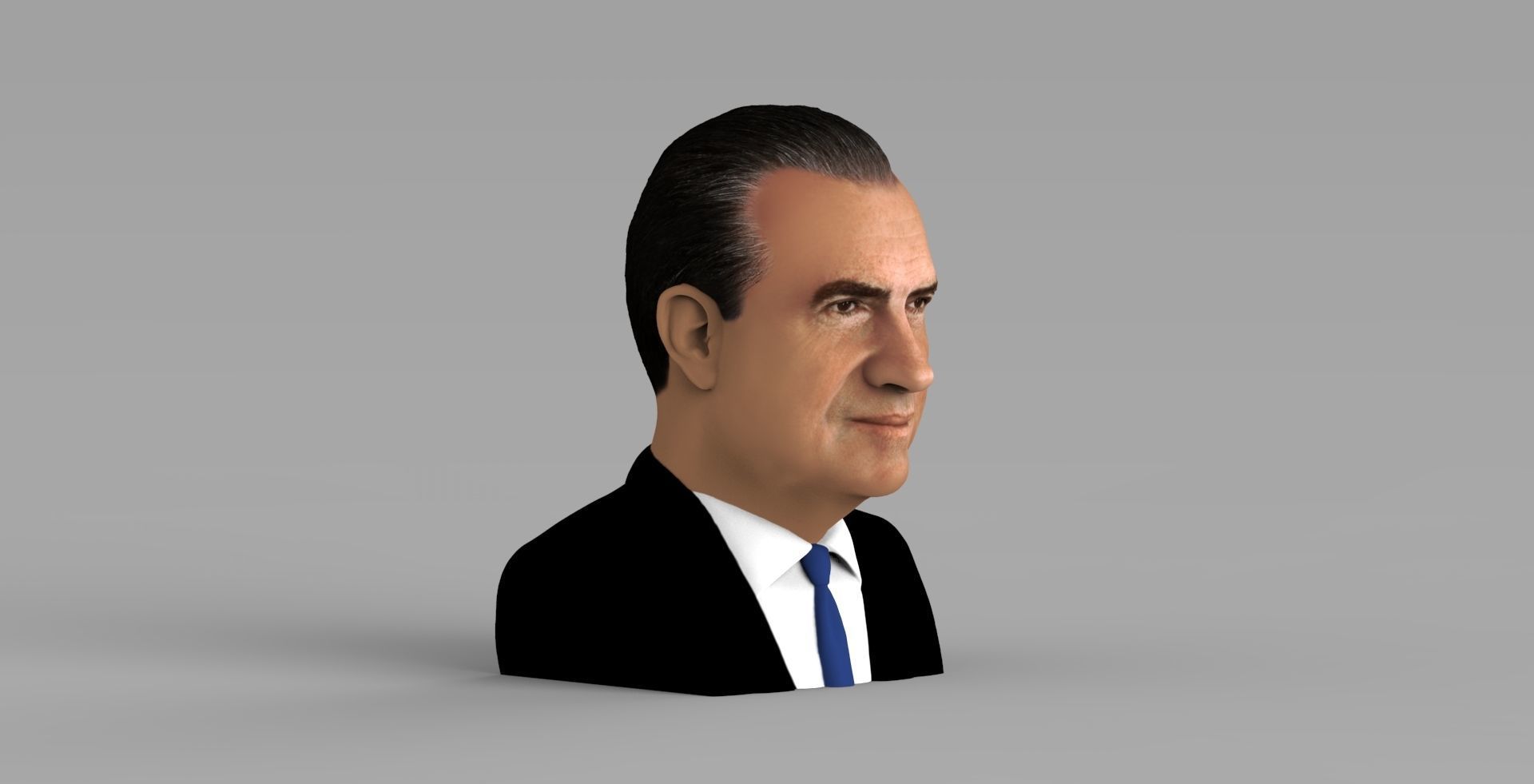 Richard Nixon bust ready for full color 3D printing 3D print model_8