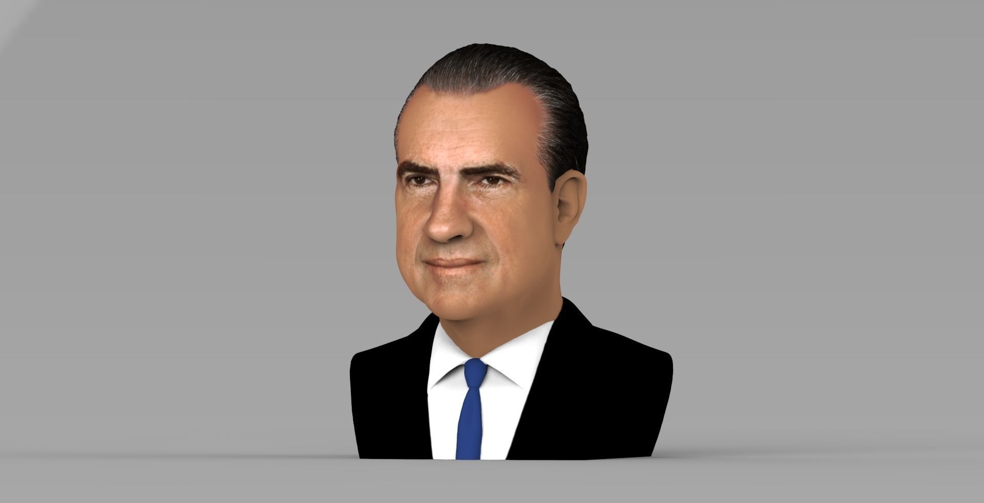 Richard Nixon bust ready for full color 3D printing 3D print model_1