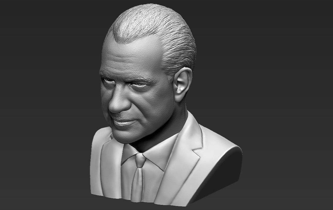 Richard Nixon bust ready for full color 3D printing 3D print model_37
