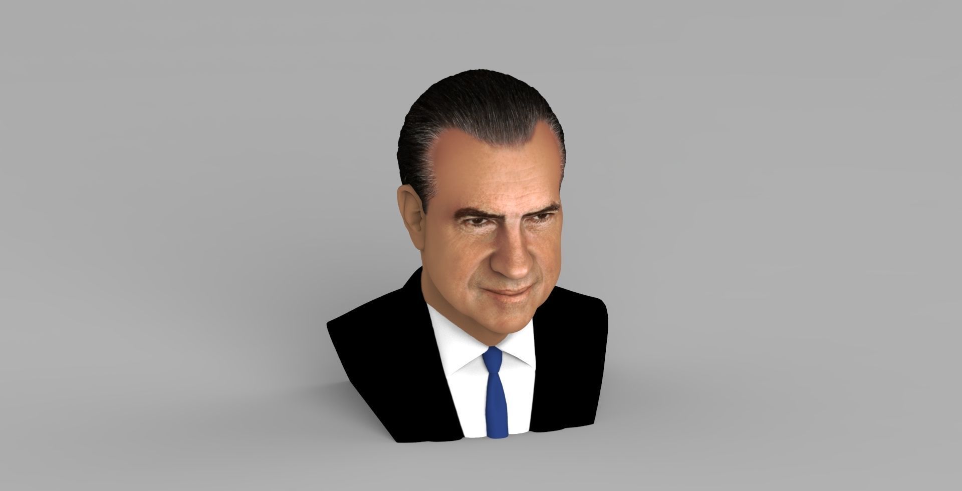 Richard Nixon bust ready for full color 3D printing 3D print model_10