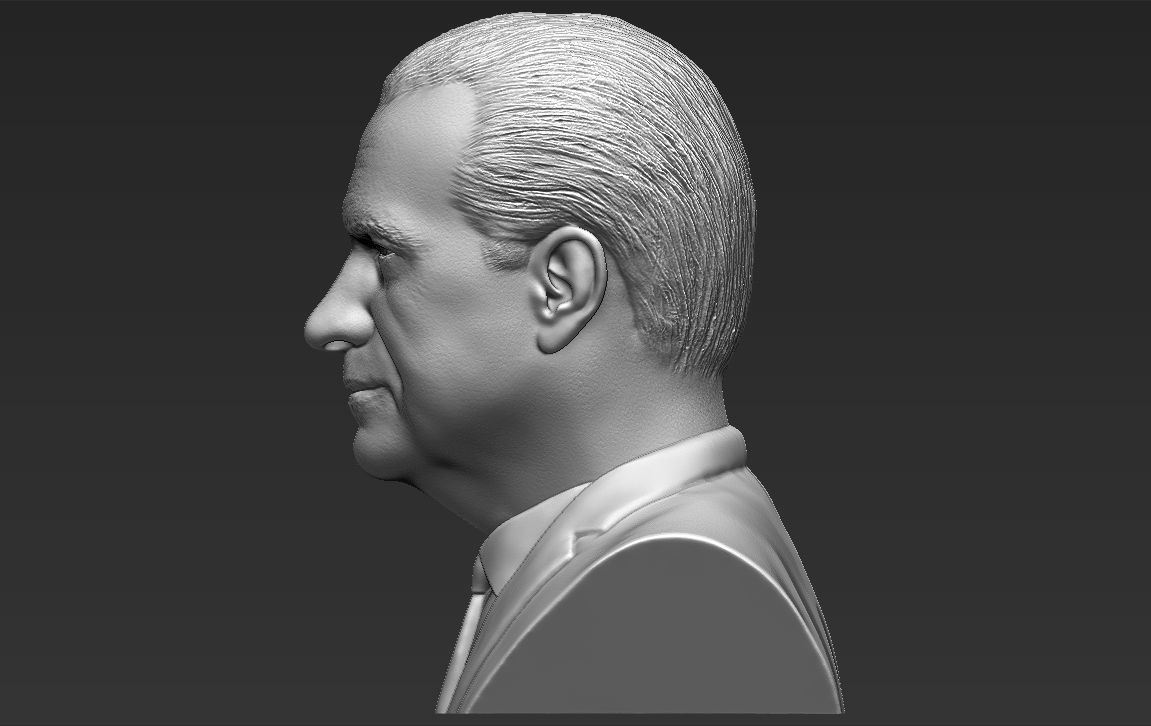 Richard Nixon bust ready for full color 3D printing 3D print model_29