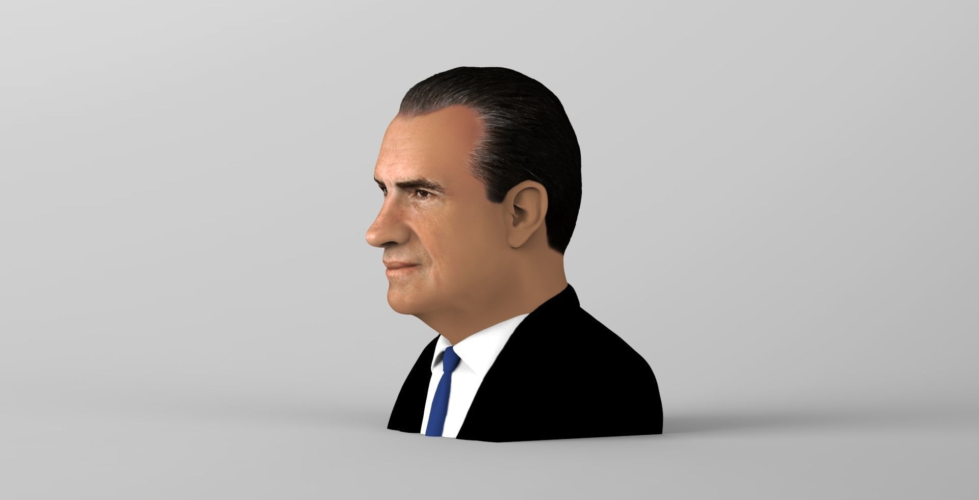 Richard Nixon bust ready for full color 3D printing 3D print model_2