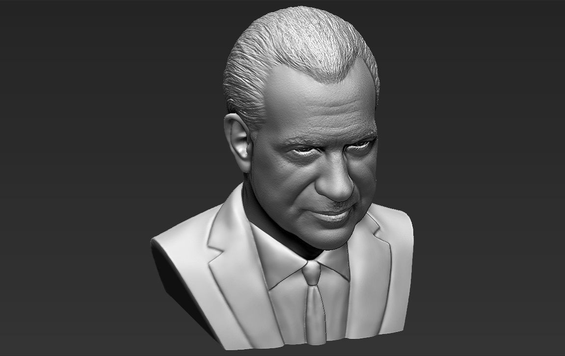 Richard Nixon bust ready for full color 3D printing 3D print model_36