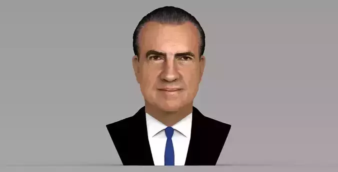 Richard Nixon bust ready for full color 3D printing 3D print model