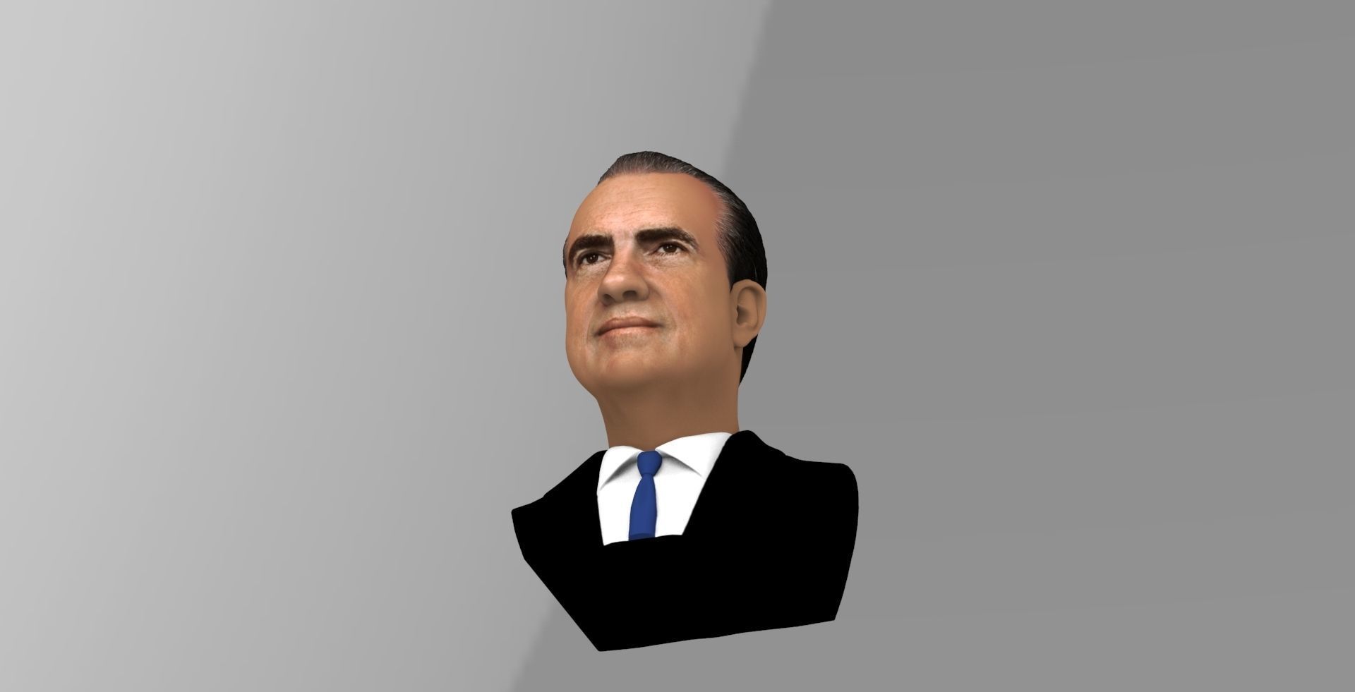 Richard Nixon bust ready for full color 3D printing 3D print model_15
