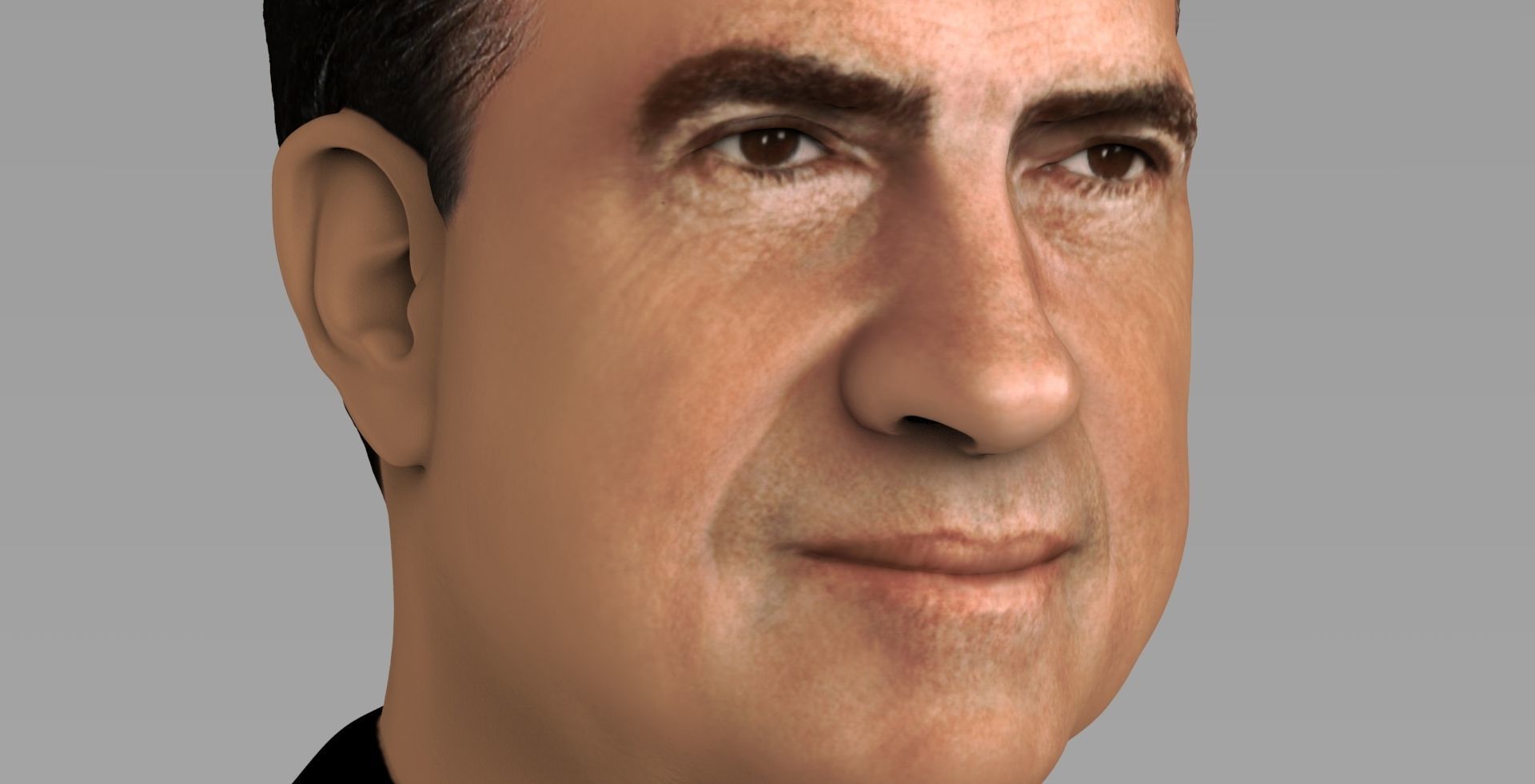Richard Nixon bust ready for full color 3D printing 3D print model_13