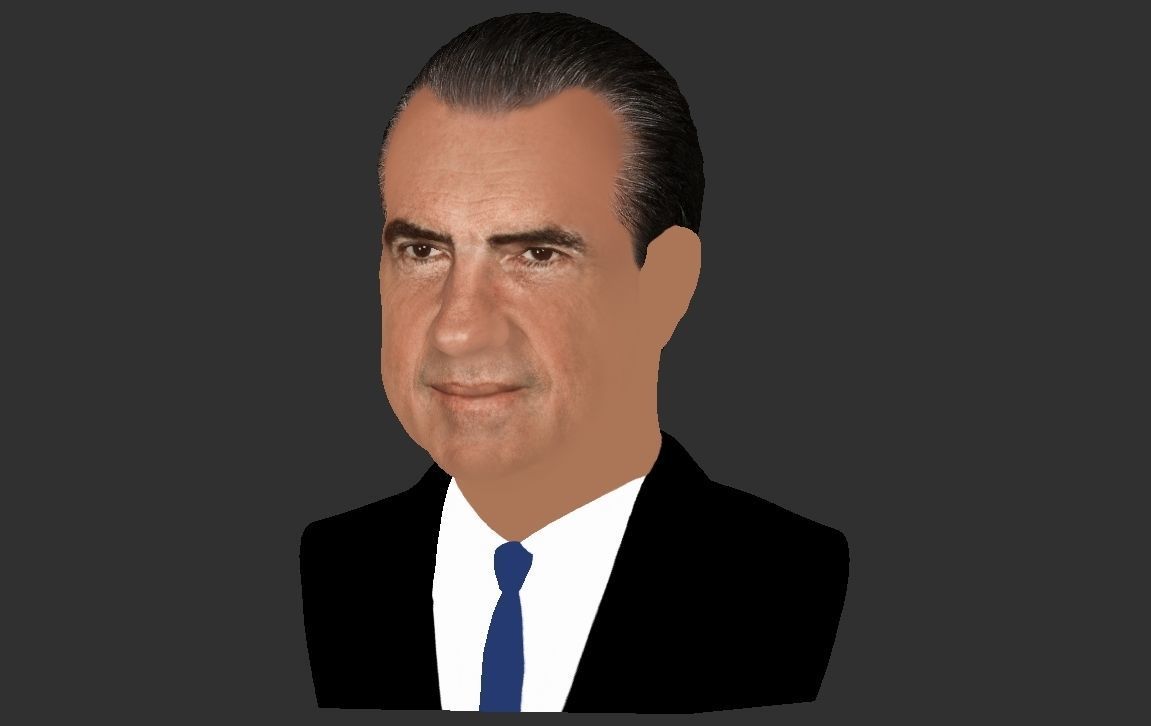Richard Nixon bust ready for full color 3D printing 3D print model_22