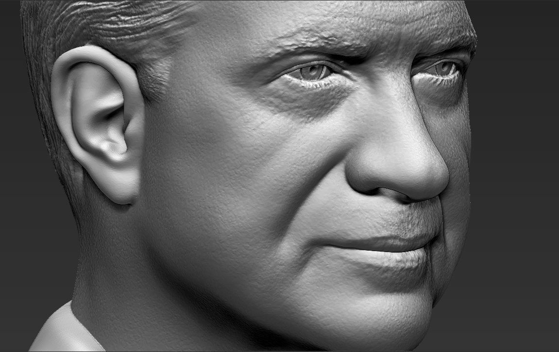 Richard Nixon bust ready for full color 3D printing 3D print model_45
