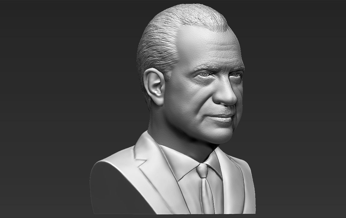 Richard Nixon bust ready for full color 3D printing 3D print model_34