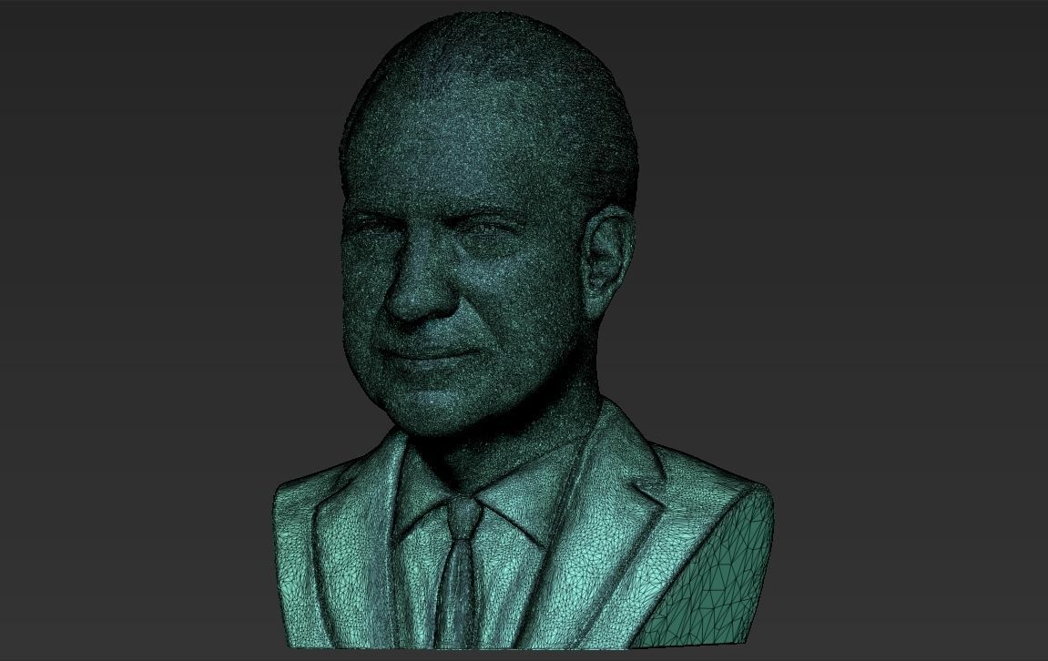 Richard Nixon bust ready for full color 3D printing 3D print model_49