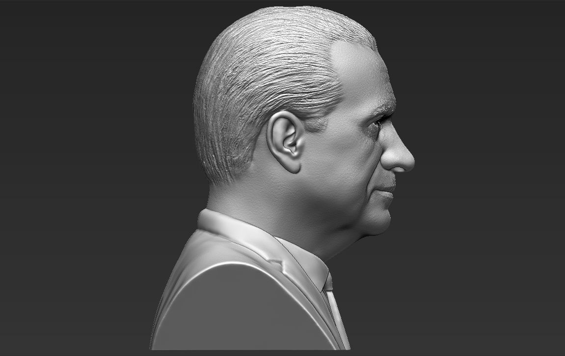Richard Nixon bust ready for full color 3D printing 3D print model_33