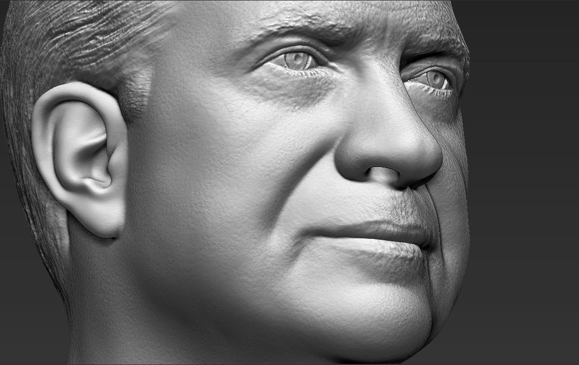 Richard Nixon bust ready for full color 3D printing 3D print model_47
