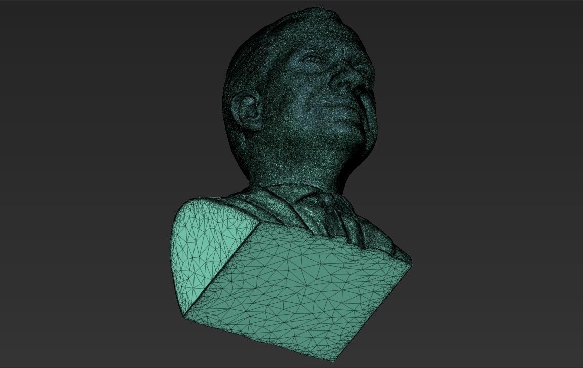 Richard Nixon bust ready for full color 3D printing 3D print model_50