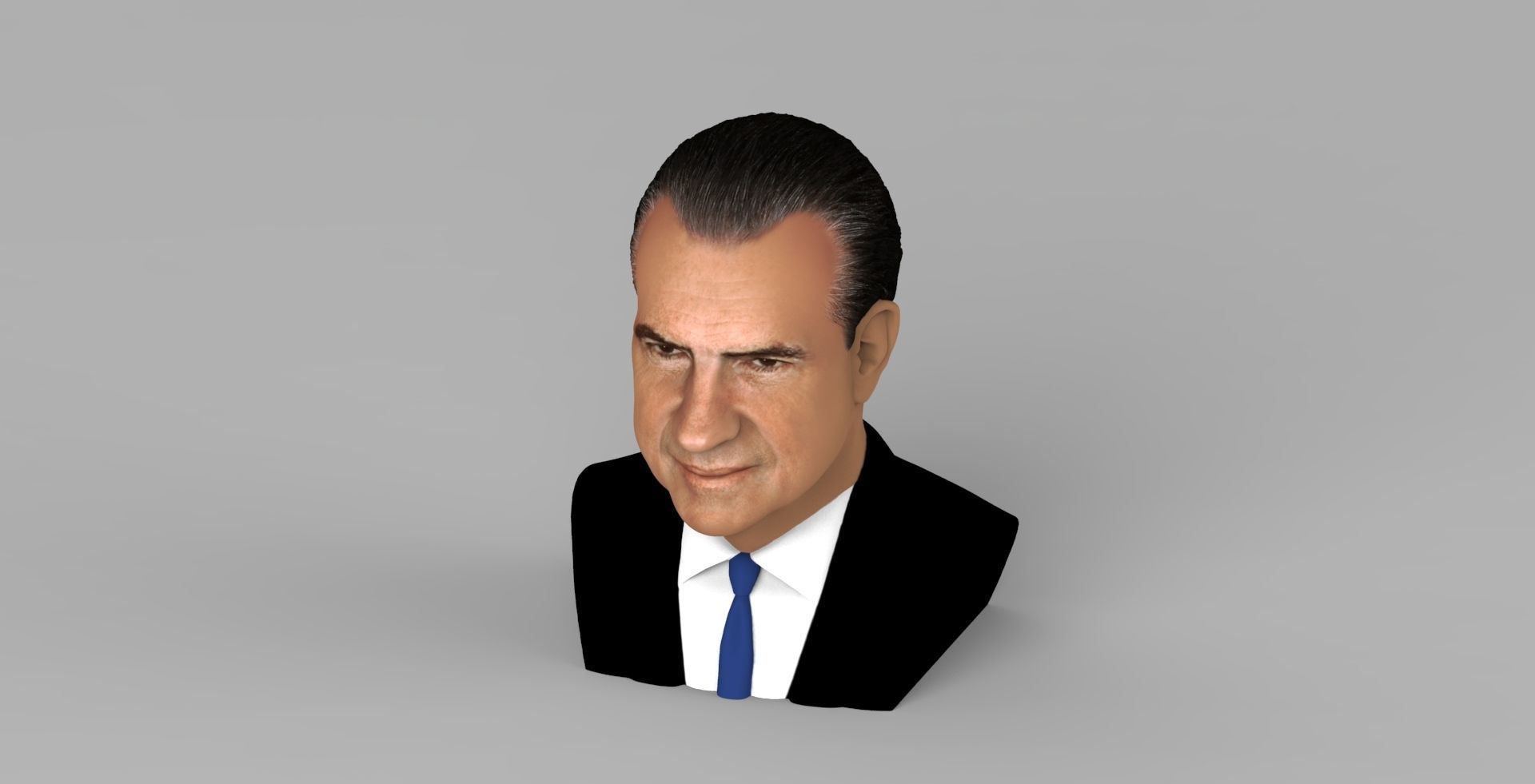 Richard Nixon bust ready for full color 3D printing 3D print model_11