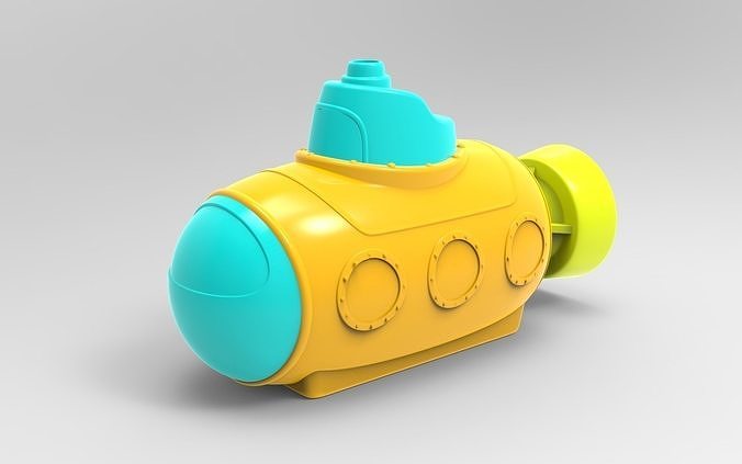 Toy submarine 3D model