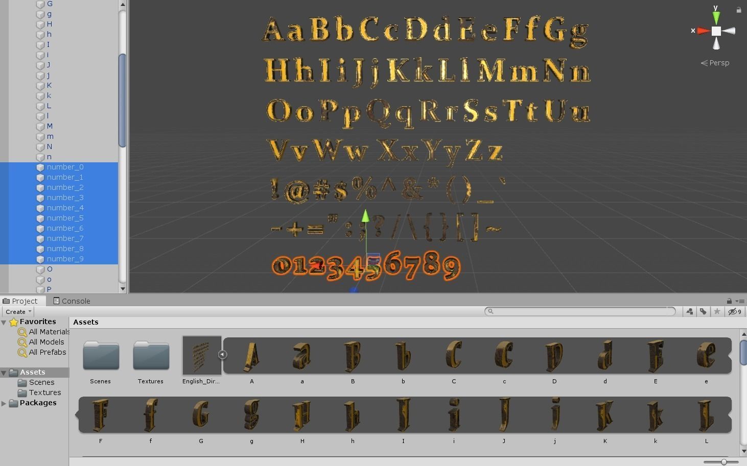 English Letters - Dirty Metal Low-poly 3D model_27