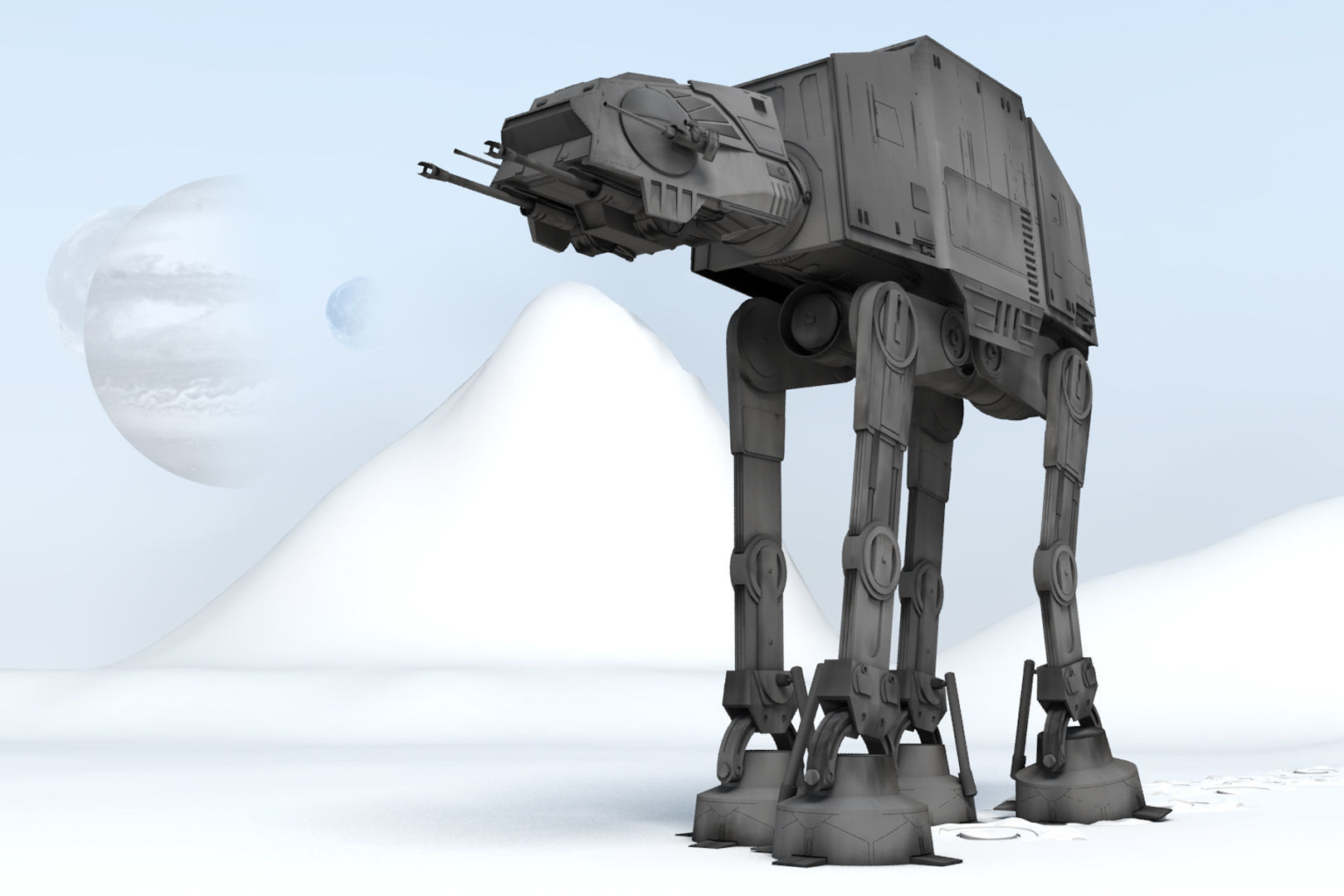 Star Wars Imperial AT-AT Walker Free 3D model_9