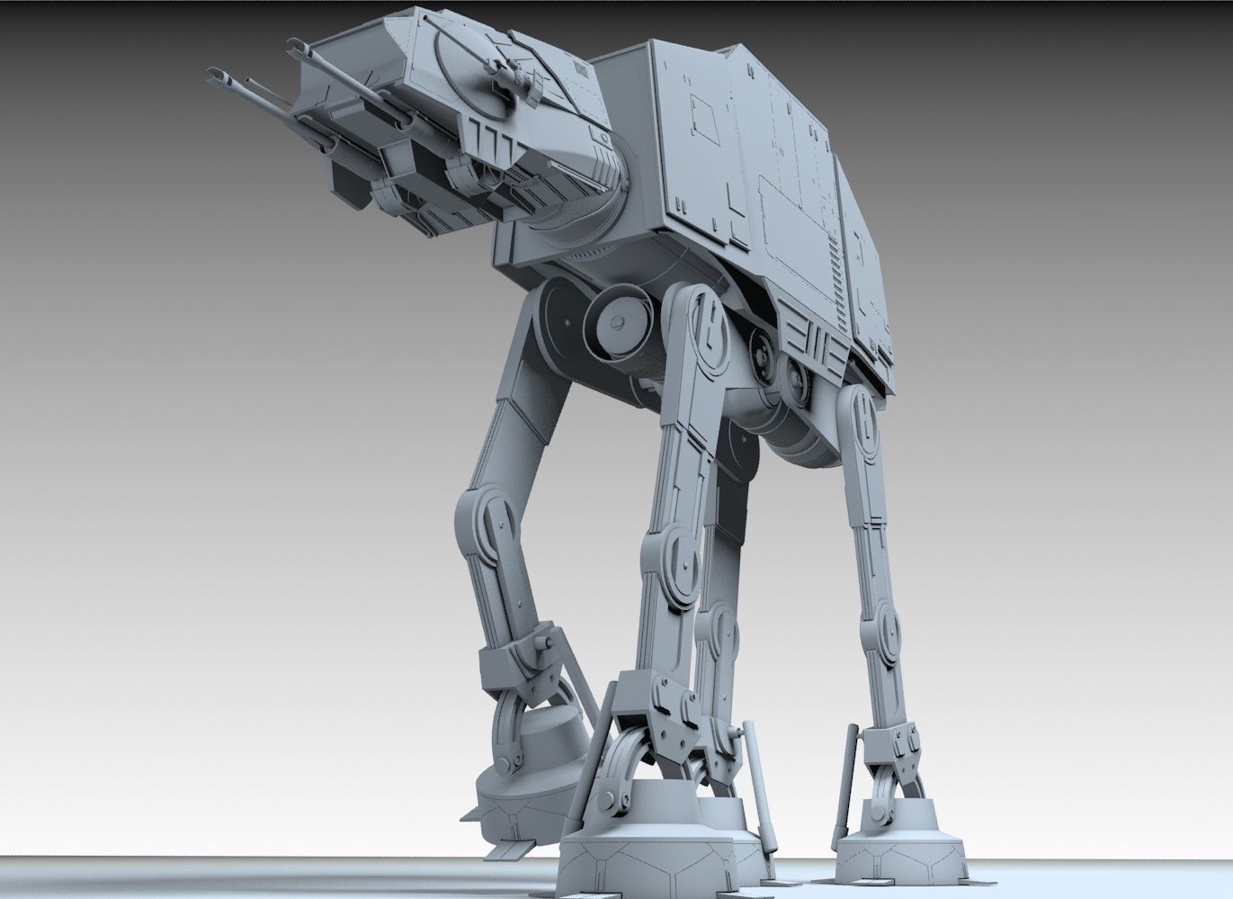 Star Wars Imperial AT-AT Walker Free 3D model_15