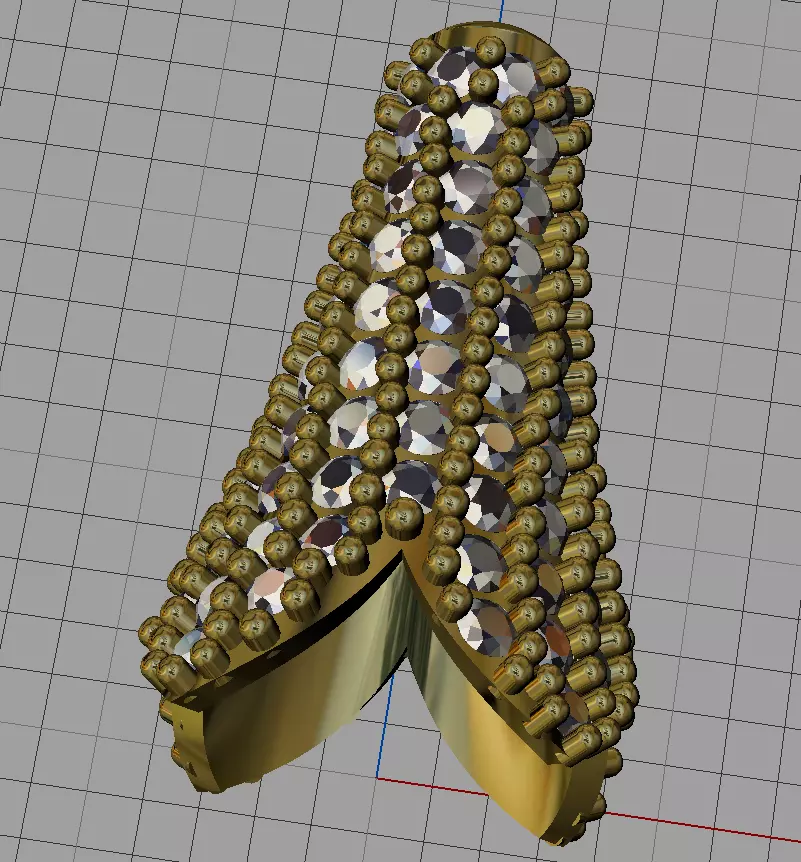 Necklace for Women with super stone Free 3D print model