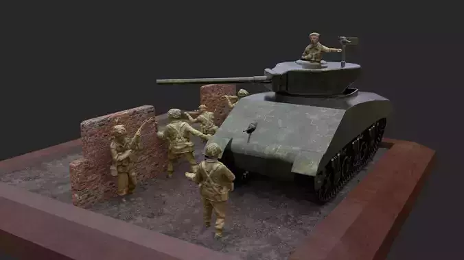 M4 Sherman Toy Model Free 3D model