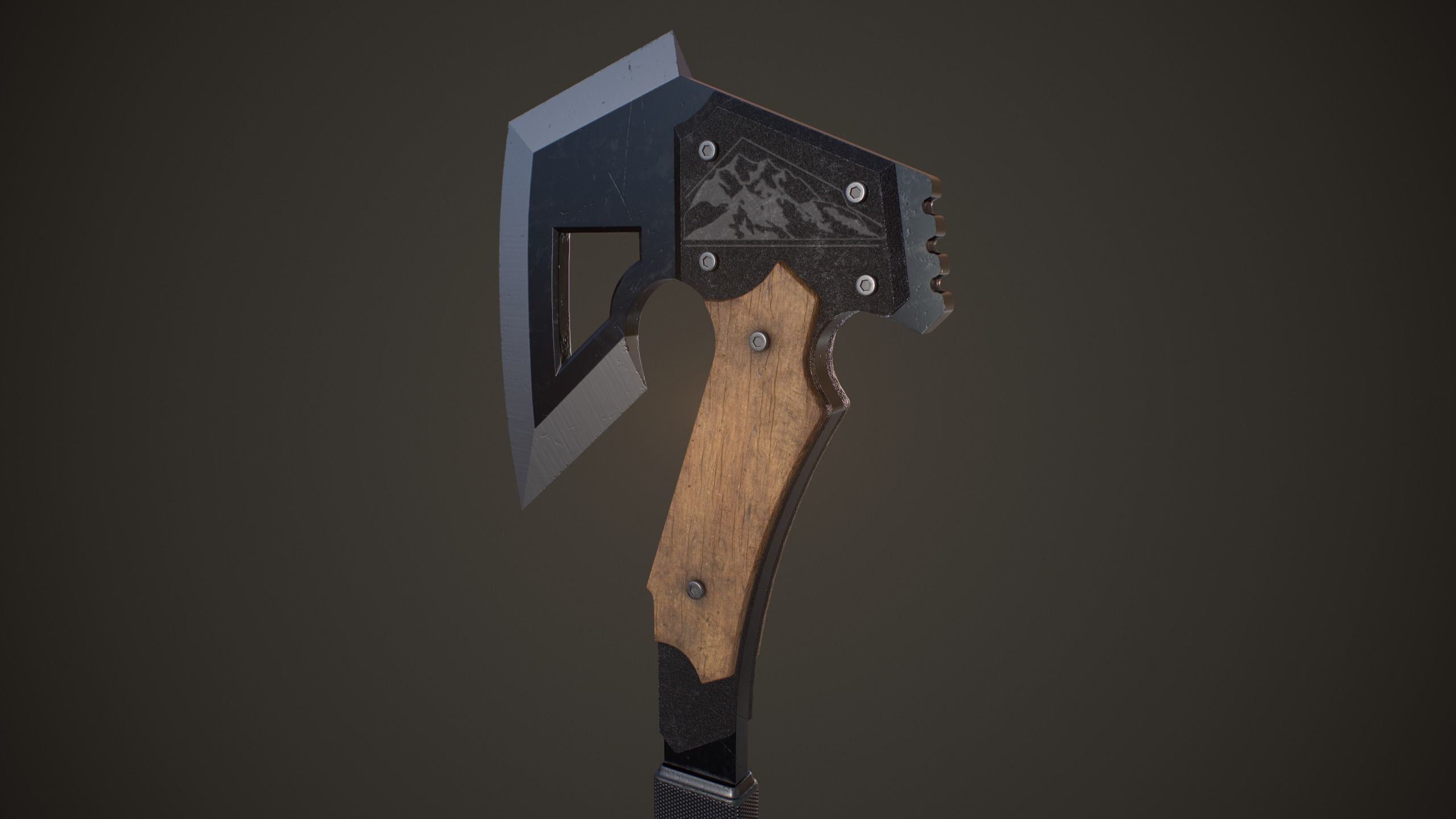 Survival Hatchet Low-poly 3D model_4